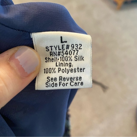 Cabi Vintage silk Boho purple floral maxi Skirt large - Picture 7 of 7